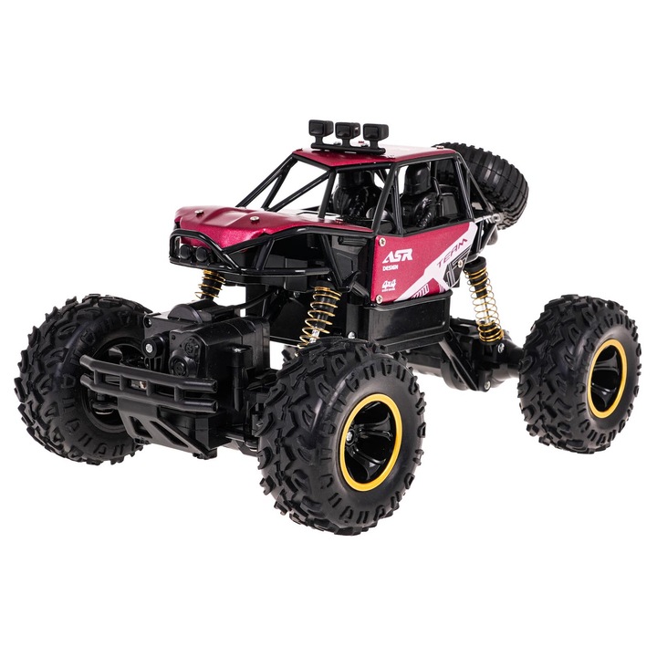 Кола с дистанционно управление, R/C 1:16 Monster Rock, метал, 4x4, големи колела, 26.5x18x15cm