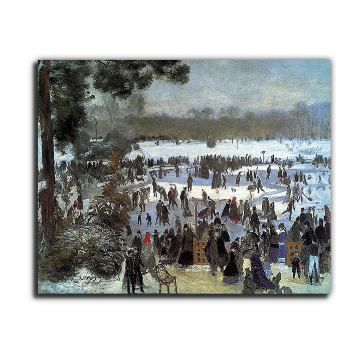 Pierre Auguste Renoir: Korcsolyázók a Bois de Bologne parkban, vászonkép, 80x65