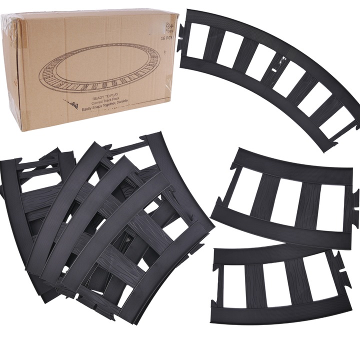 Set de constructie ProNice, 16 elemente, montaj simplu, dezvoltare abilitati motorii, 44.5x13x25cm, negru