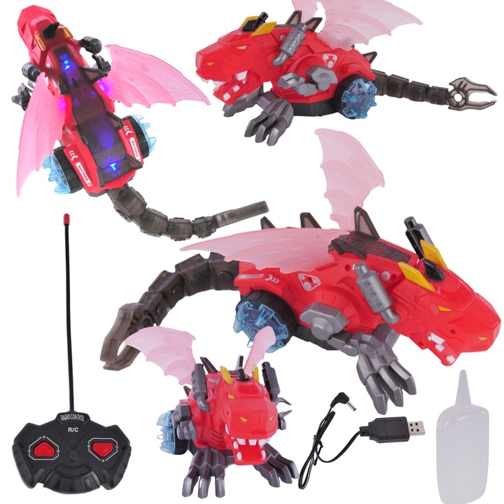 Interaktív dinoszaurusz fényhatásokkal, 29x17,5x16,6cm, 3+ éves gyermekeknek