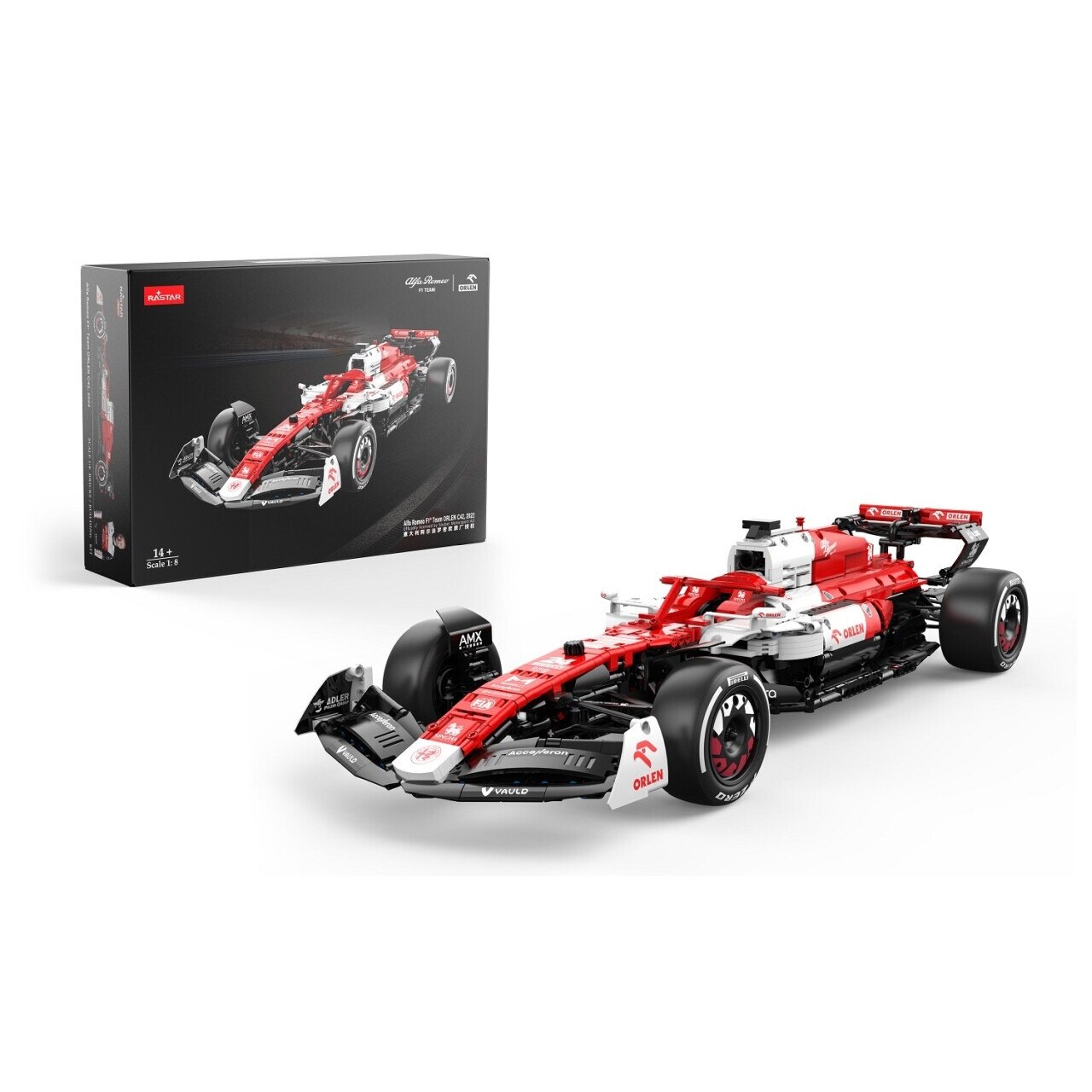 Set de constructie, Rastar, 1:8 Alfa Romeo F1 C42, 2261 piese