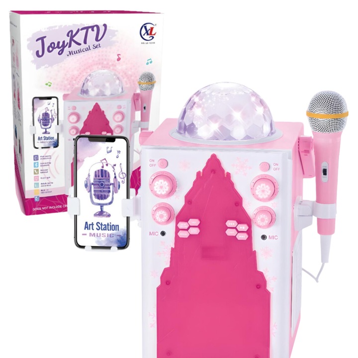 Karaoke szett mikrofonnal és hangszóróval, Import ProNice, Bluetooth, 26x25x37cm, 3+ év