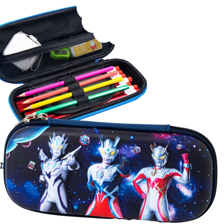 Ultraman boy háromdimenziós háromrétegű nagy kapacitású ceruza tok(Standard Lányok Nem felszerelt)