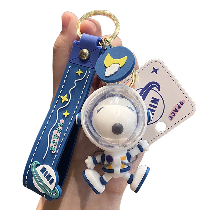 Kulcstartó, ńrhajós kiskutya, kék(Szilikon Férfiak)