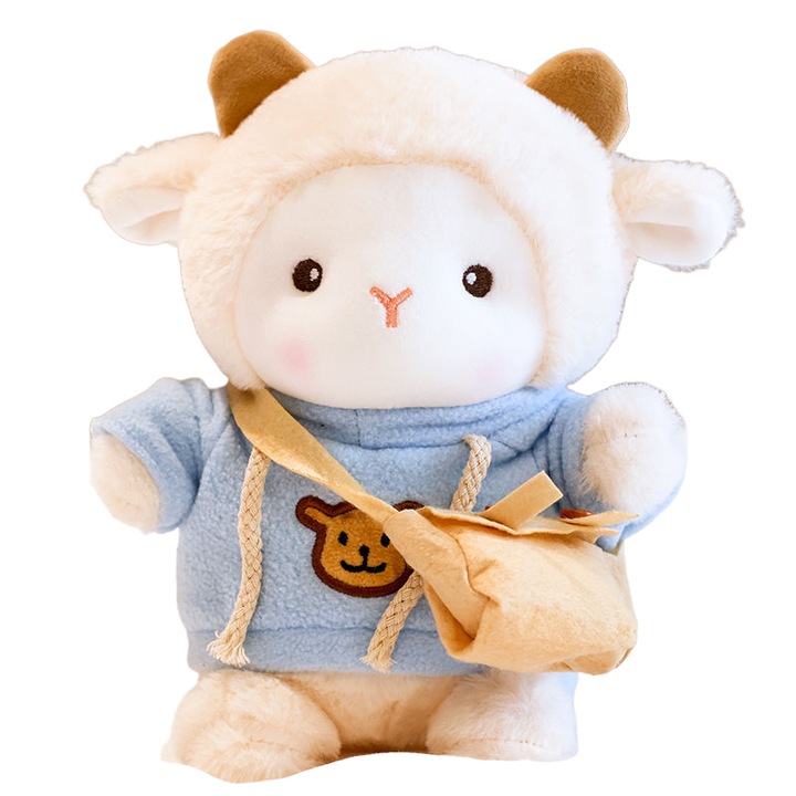 Plüss játék, pok é mon bárány [kék kapuicnis hátizsák], 21cm(3-6 hónap Baba Plüss)