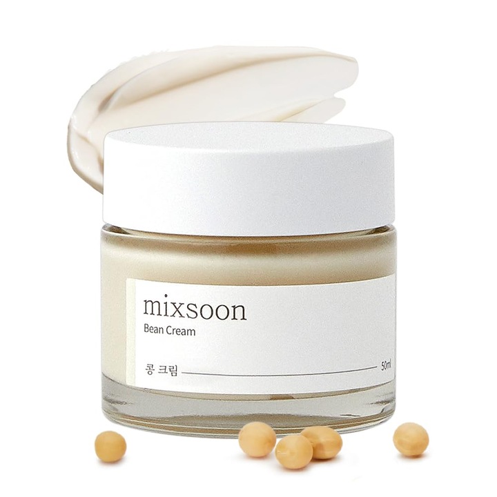 Bean Cream - Intenzív hidratáló krém, Táplálja a sima bőrt, Ápolja a pórusokat és a faggyút - Korean Glass Skin Skincare - Nem ragad (1.69 fl oz / 50 ml)