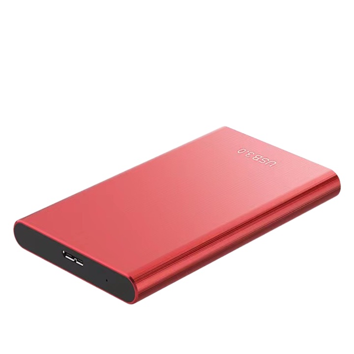 Külső merevlemez ssd, alumínium, hordozható, usb 3.0, 2.5 hüvelyk, 4tb, piros