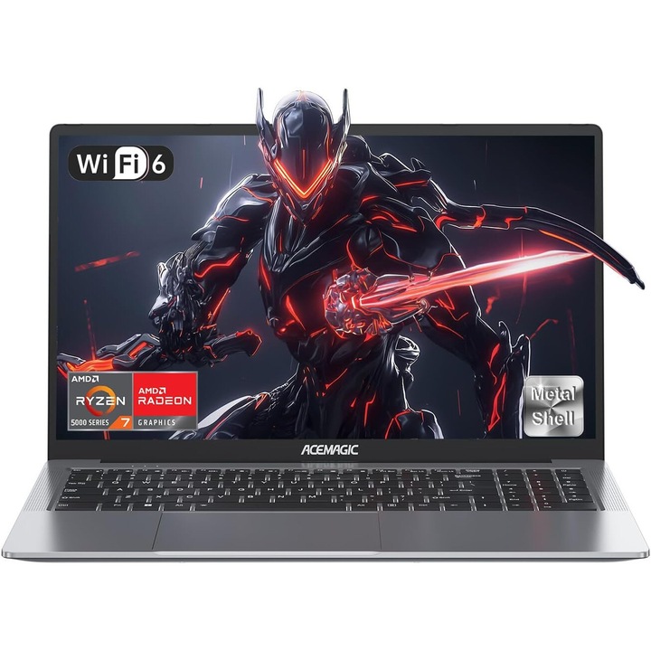 ACEMAGIC 16,1-инчов лаптоп за игри с процесор AMD Ryzen 7 5825U, 16GB DDR4 512GB M.2 2280 NVMe SSD, IPS WIFI6, Windows 11 Pro