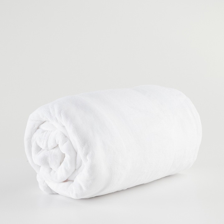 Patura floss, alb, 150 x 200