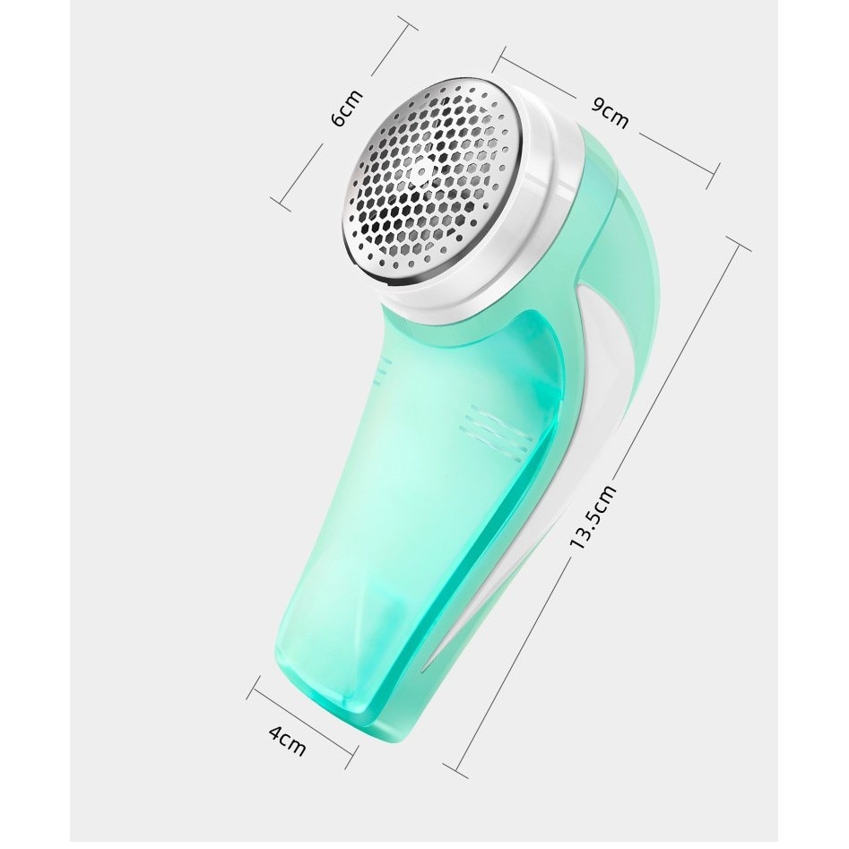Aparat Pentru Curatat Scame, Par Si Praf, By Fitilomania, Pentru Diferite Tipuri De Material, Cu Lame Din Otel Inoxidabil, Incarcare Prin USB Type-C, Cu Perie De Curatare si Cablu USB Incluse, 13.5x9 cm, Verde