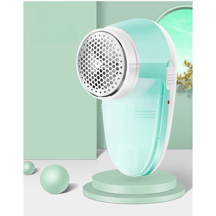 Aparat Pentru Curatat Scame, Par Si Praf, Cyrax, Pentru Diferite Tipuri De Material, Cu Lame Din Otel Inoxidabil, Incarcare Prin USB Type-C, Cu Perie De Curatare si Cablu USB Incluse, 13x7 cm, Verde