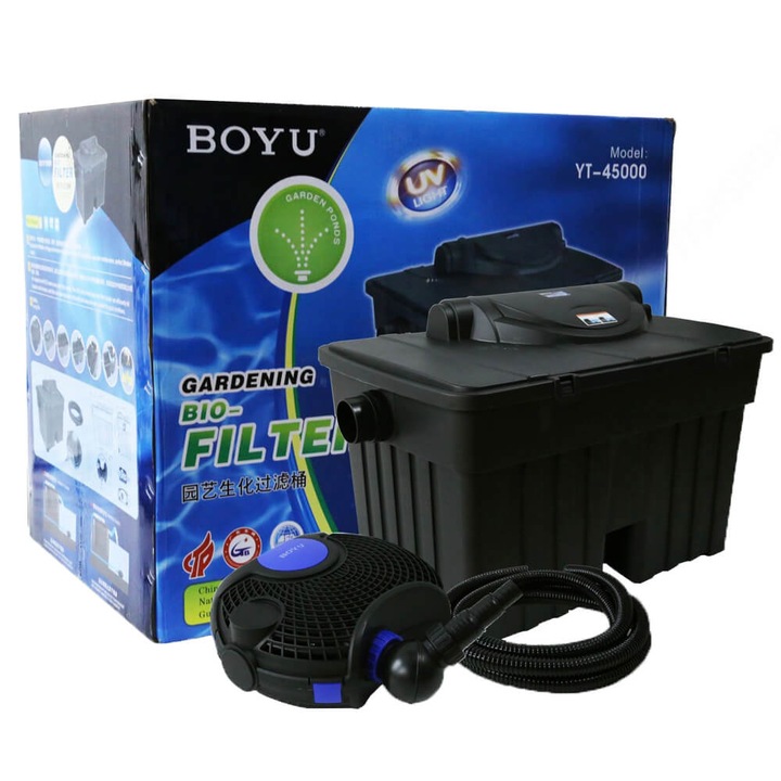Set filtrare iaz complet cu UV 36W, Boyu, pentru volume de pana in 45000 litri