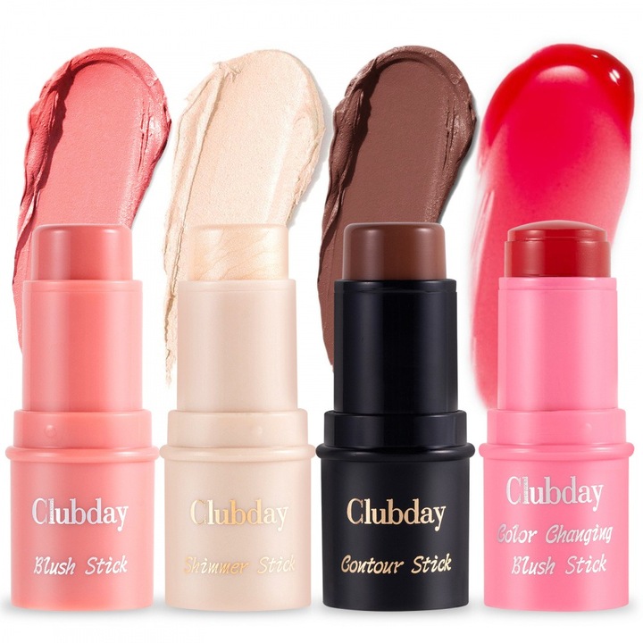 Iluminator si Contur AONYIYI Set 4 Culori, Textura Jelly, Multicolor