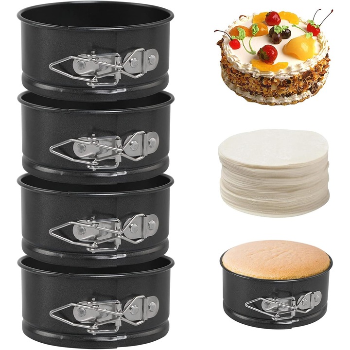 4 db mini sajttorta 4 hüvelykes tálcás készlet