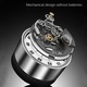 Cronometru de bucatarie mecanic rotund, otel inoxidabil, 60 mm, mini, compact si portabil, magnetic, alb
