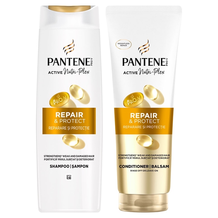 Set Sampon Pantene, Active Nutri-Plex, Repair & Protect, 325 ml si Balsam 200 ml