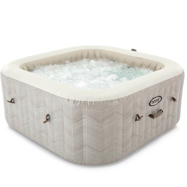 Джакузи PureSpa Deluxe Bubble Intex 28472NP, Надуваемо, 196x196xH71cm, Chevron, PVC, 6 места