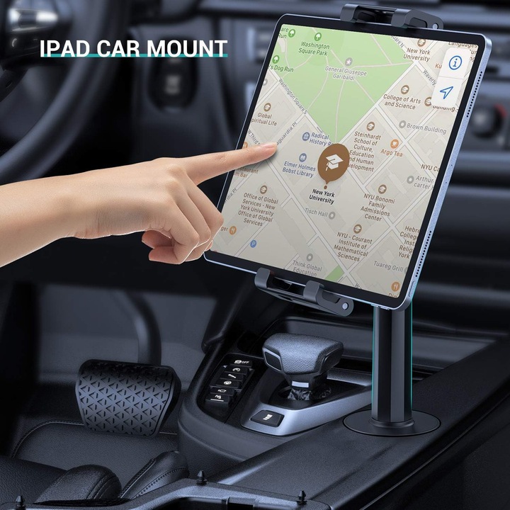 Suport auto universal pentru tablete si smartphone, reglabil, negru, 24x8x10cm