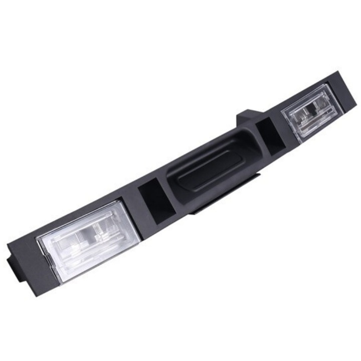 Autótartozék, BMW, csomagtérajtó dísz csomagtartó gombbal és számlámpákkal, fekete, 1 db