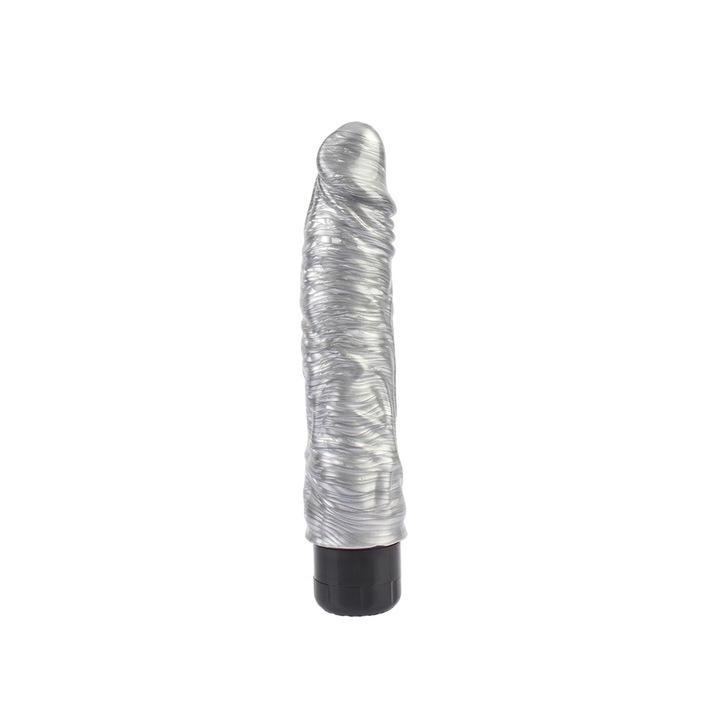 Boss Series Darkmuscle Vibrátor, Chubby beau-silver, PVC, hossza 21,5 cm