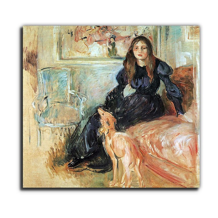 Berthe Morisot: Julie Manet és az agara, Laertes, vászonkép, 115x105
