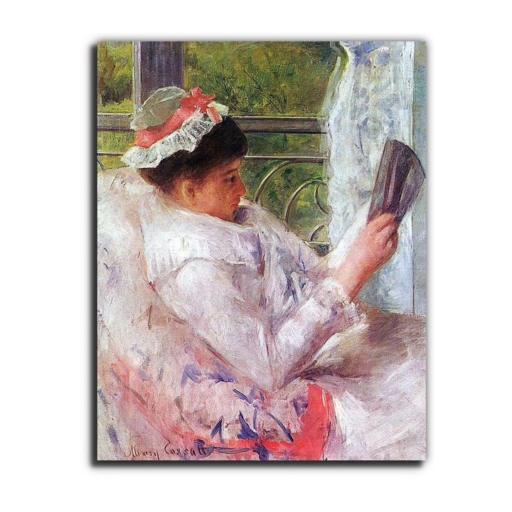 Mary Cassatt: Lydia Cassat olvas, vászonkép, 50x65