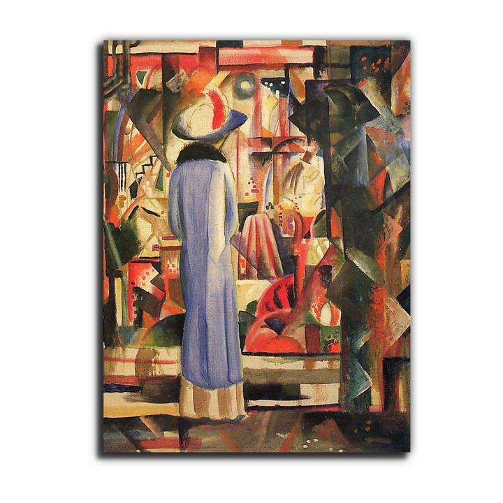 August Macke: Hölgy a kirakat előtt, vászonkép, 90x120