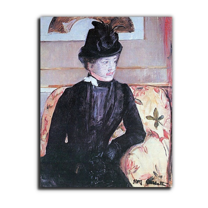 Mary Cassatt: Fiatal nő feketében, vászonkép, 50x65