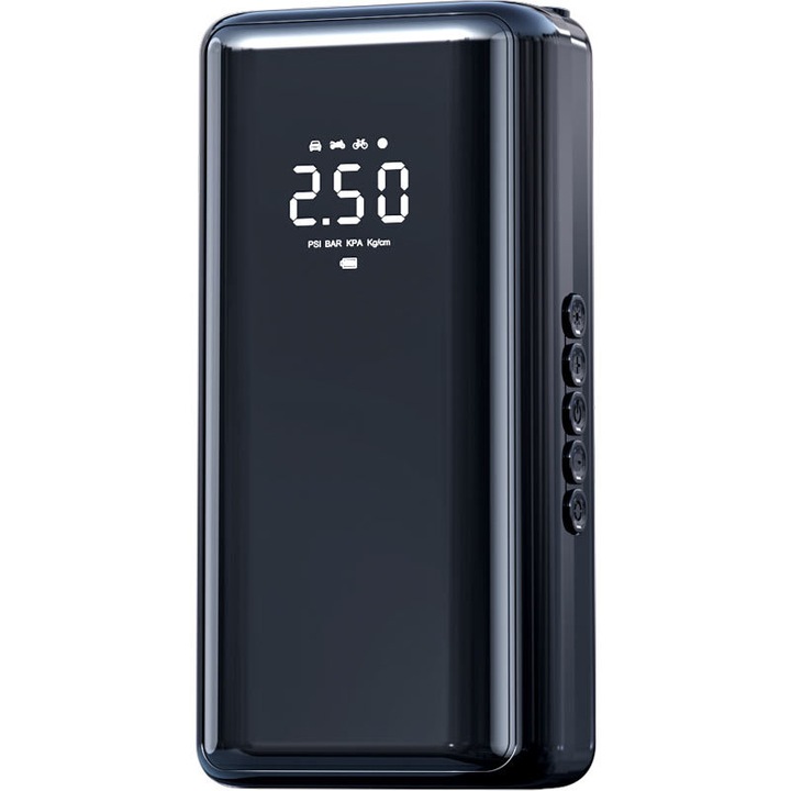 Vezeték nélküli autós felfújó, kompakt, precíz nyomásérzékeléssel, többszínű