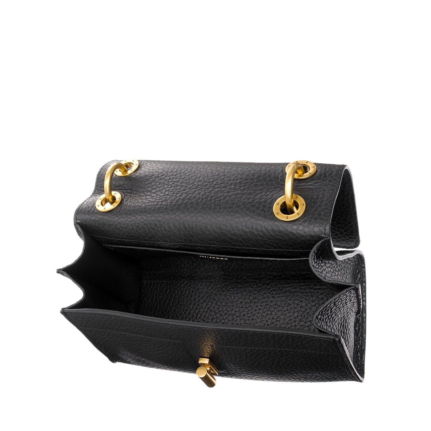 Geanta dama, Musette, INDRA PM, Piele naturala, negru, 26 x 10 x 19 cm ...