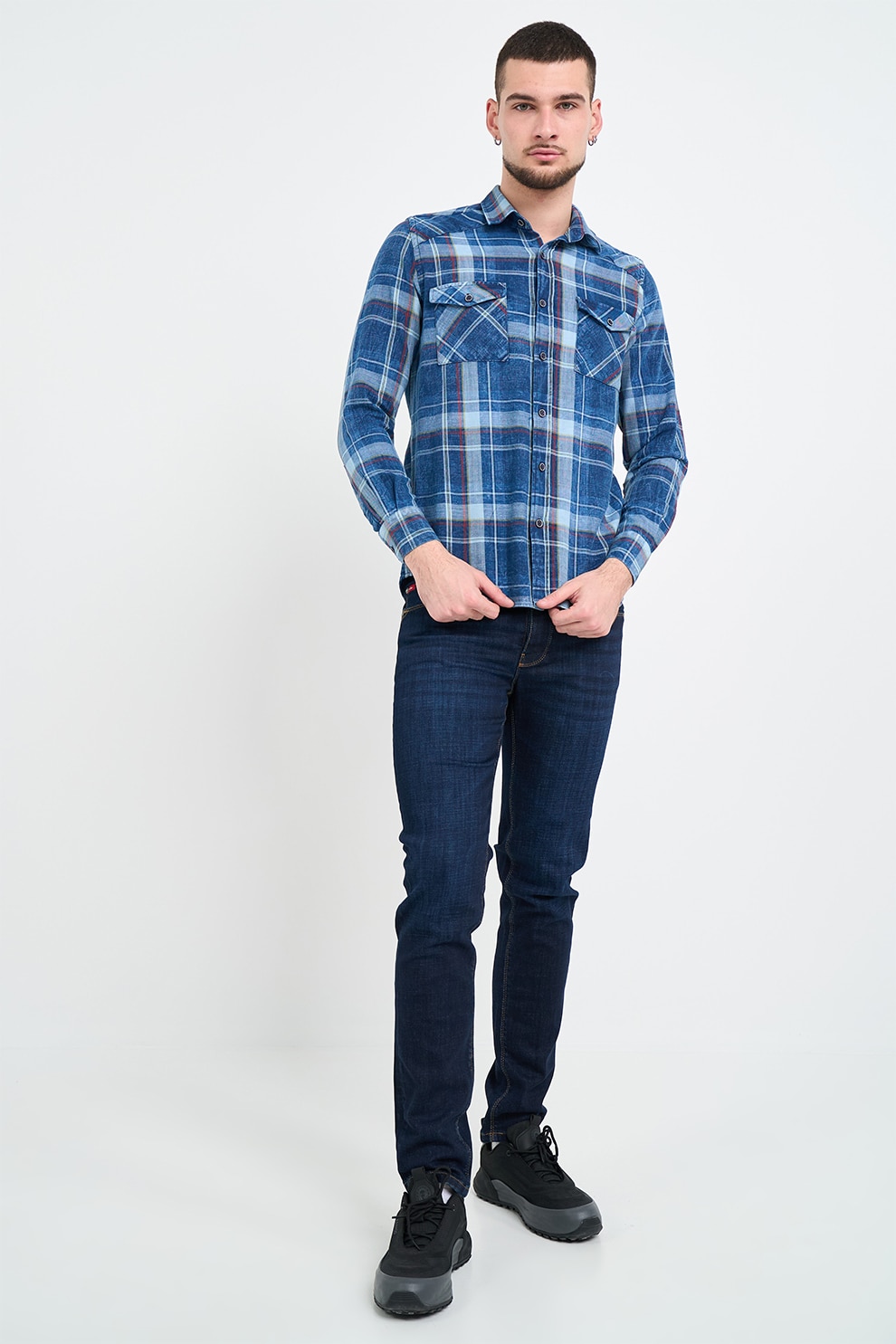 Lee Cooper, Camasa cu buzunar pe piept, Albastru, XL