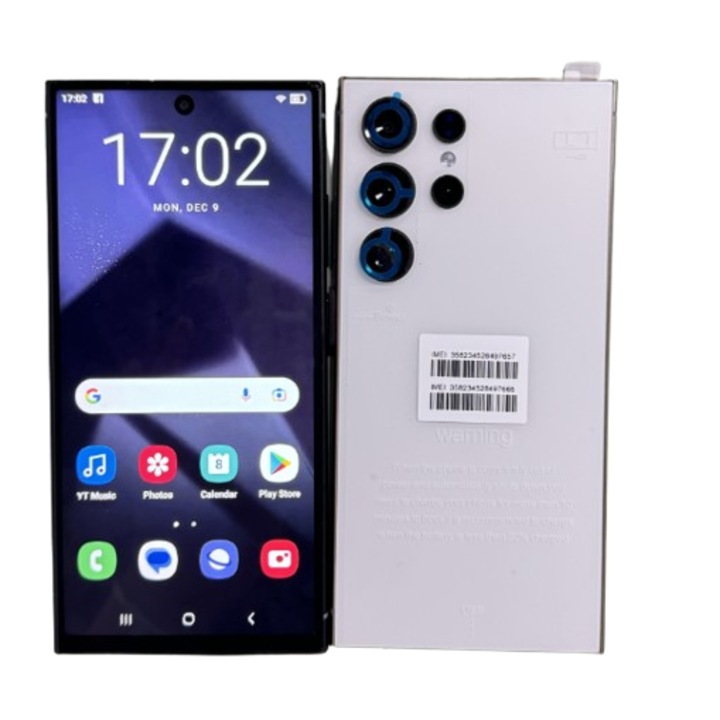 Смартфон Lemon Home Android 14, S24 Ultra, 128 GB, 8 GB RAM, 6,8 инча, бял