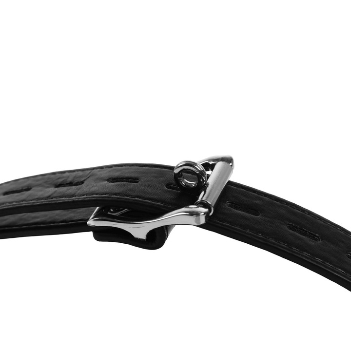 Ouch!, Masca Bondage, Gag Cu Gura Deschisa Cu Dop - Negru