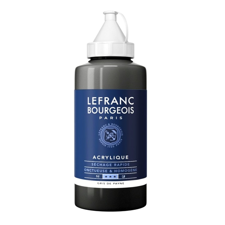 Finom akril szín, Lefranc & Bourgeois, Payne's Grey 261, 750ml