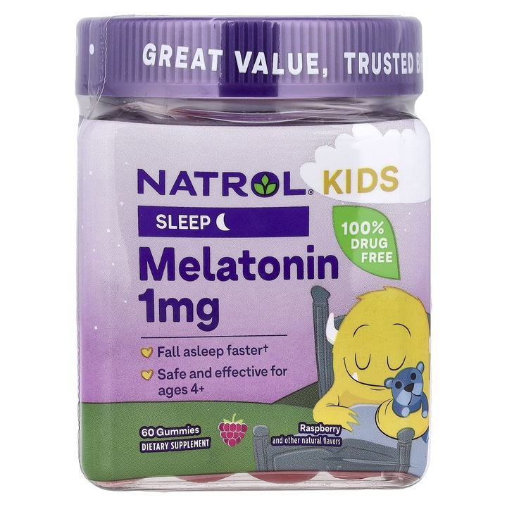 Melatonin Kids Berry (+4 Ani), Natrol, 60 jeleuri