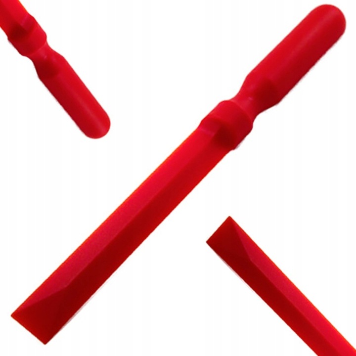 Racleta pentru indepartarea greutatilor adezive, Rosfix, ergonomic, din compozit, rosu