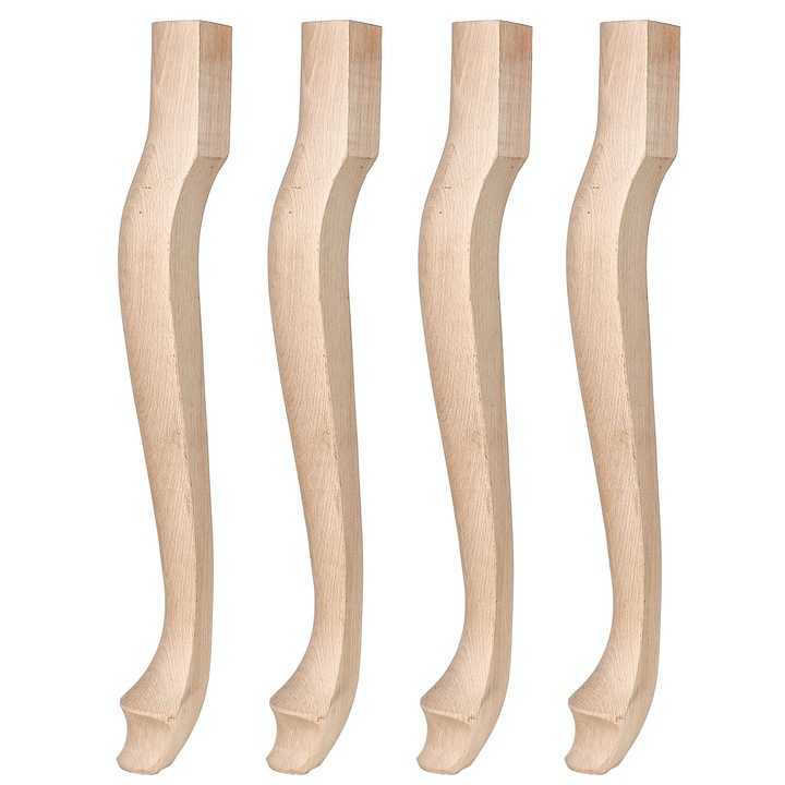 Picior de masa din lemn Fag 580 mm Stil LUDWIK 3, 4 bucati