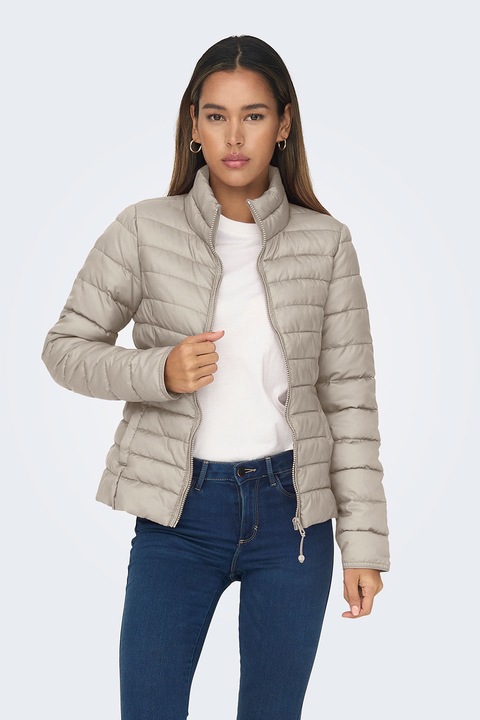 Only, Geaca cu guler inalt New Tahoe, Crem