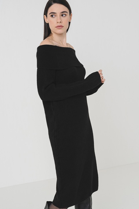 Vero Moda, Рокля с голи рамене, Черен