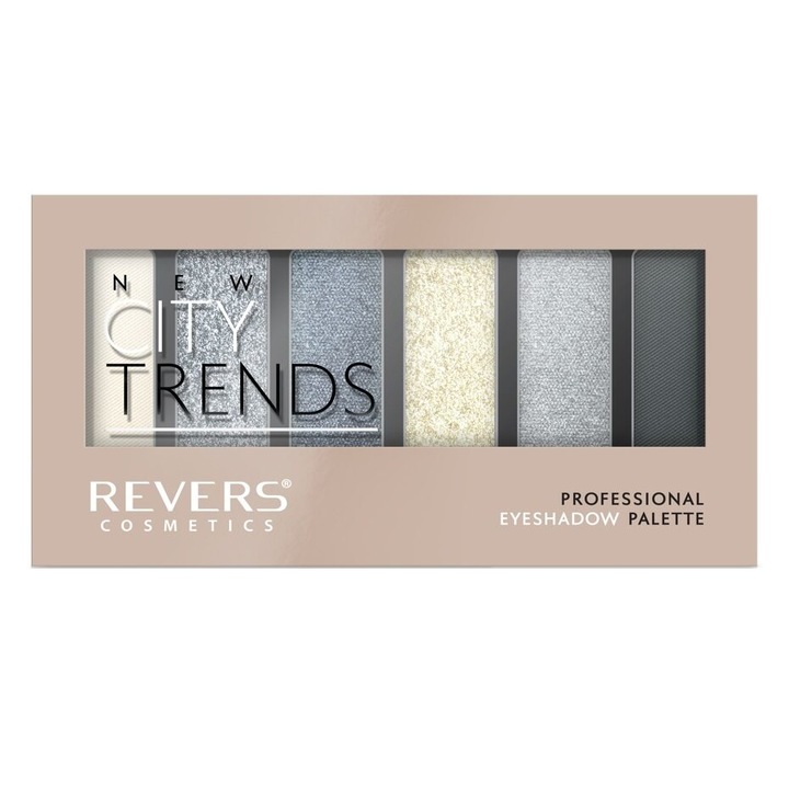 Paleta fard de pleoape cu 6 culori New City Trends, Revers, Nr.14