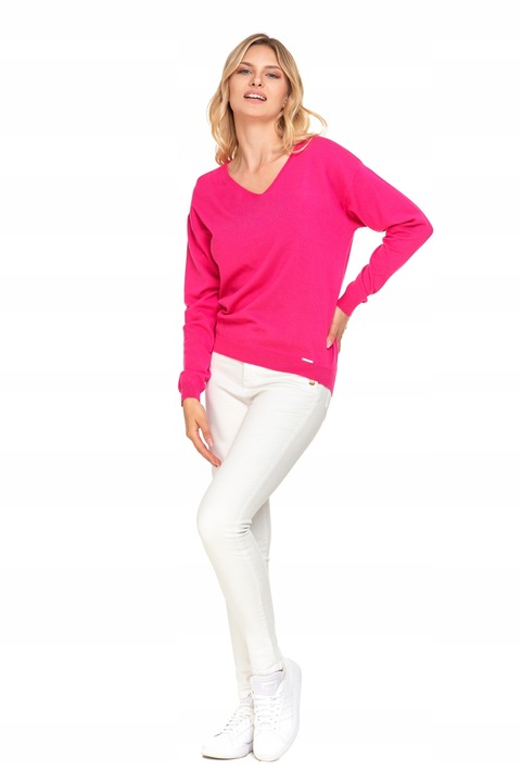 Pantaloni dama, Moraj, Bumbac/Elastan, Alb