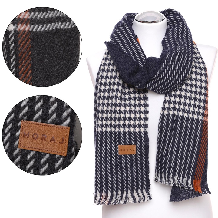 Férfi sál, Moraj, hosszú, meleg, 30x190cm, tarka