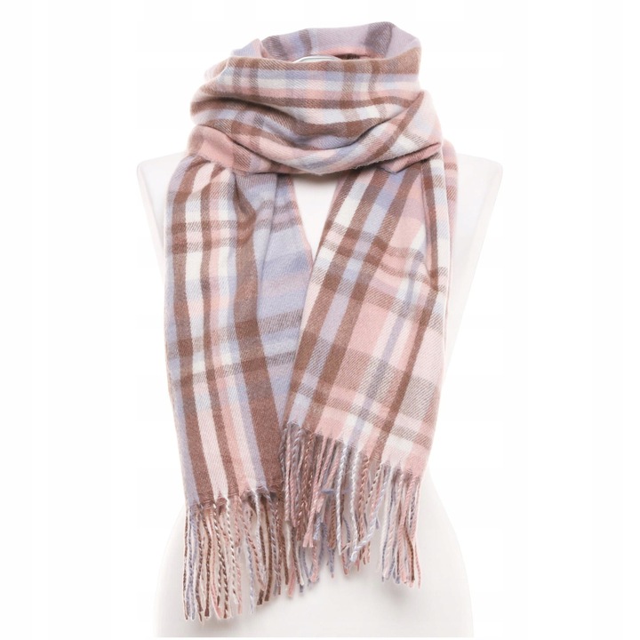 Esarfa dama franjuri, Moraj, multicolor, 70 x 180 cm