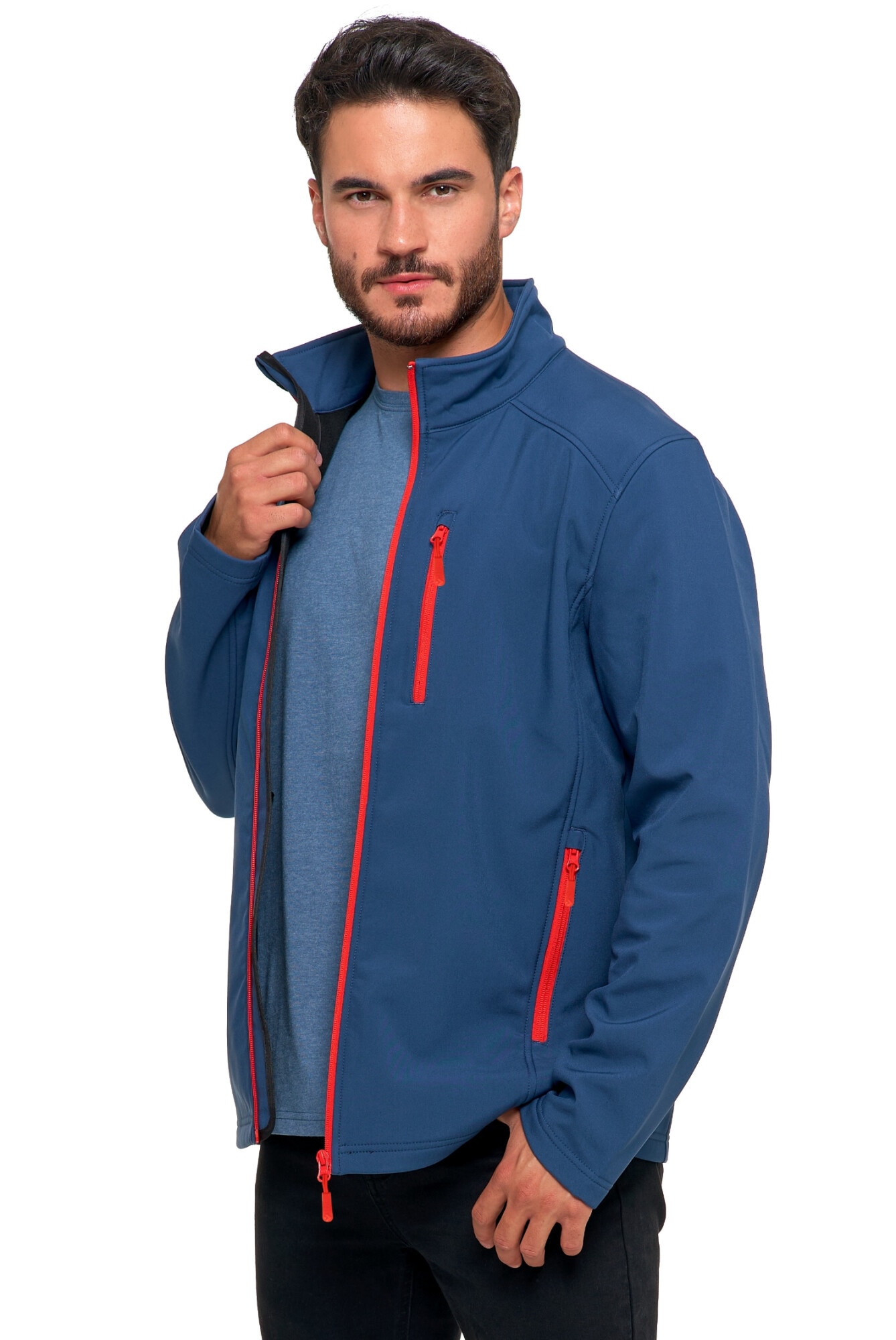 Jacheta softshell barbati Moraj, fara gluga, rezistenta la vant ...