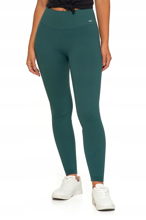 Colanti Moraj, talie inalta, material flexibil, respirabil, poliamida verde