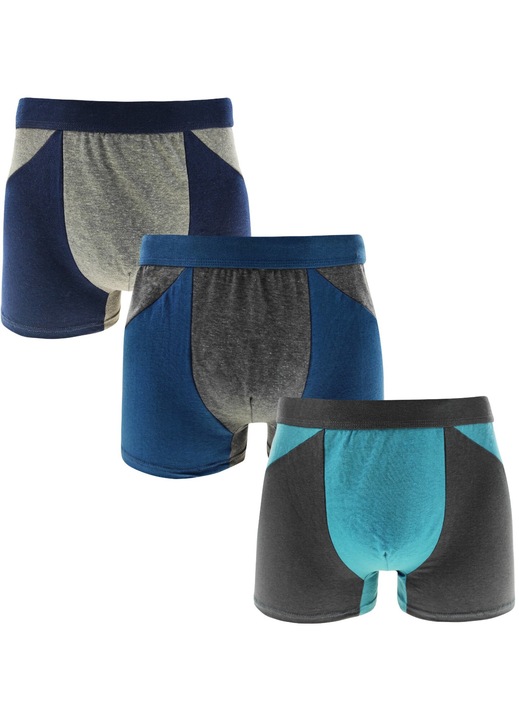 Set 3 perechi boxeri Moraj pentru barbati, bumbac/elastan, multicolor, XL INTL