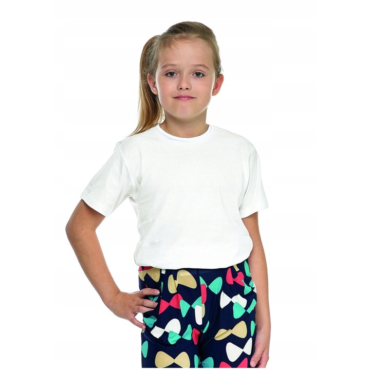 Gyerek póló Moraj pamut, bő szabású, fehér, 158-164 CM