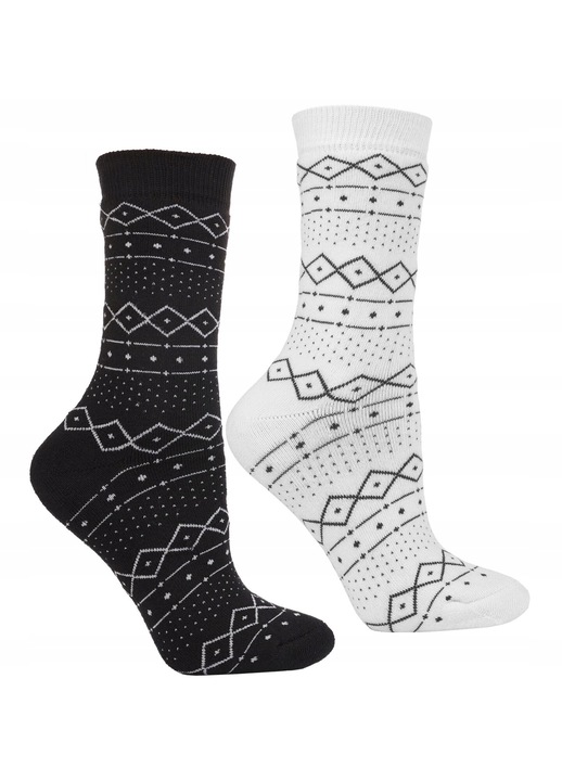 Női hosszú zokni, Moraj, 2 páros szett, fekete/fehér, 38-41 EU