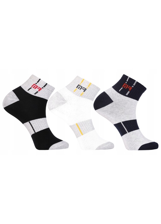 Комплект от 3 чифта мъжки чорапи, Moraj, памук/полиестер, многоцветни, 35-38 EU