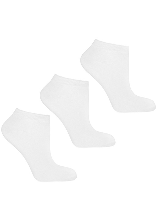 Set 3 perechi sosete barbati, Moraj, fibre de bambus/poliester, alb, 43-45 EU